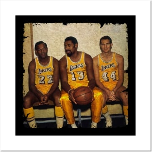 The LAKERS Big 3 (Elgin Baylor, Wilt Chamberlain and Jerry West) Posters and Art